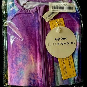 Little Sleepies 18-24m purple tie dye NIB